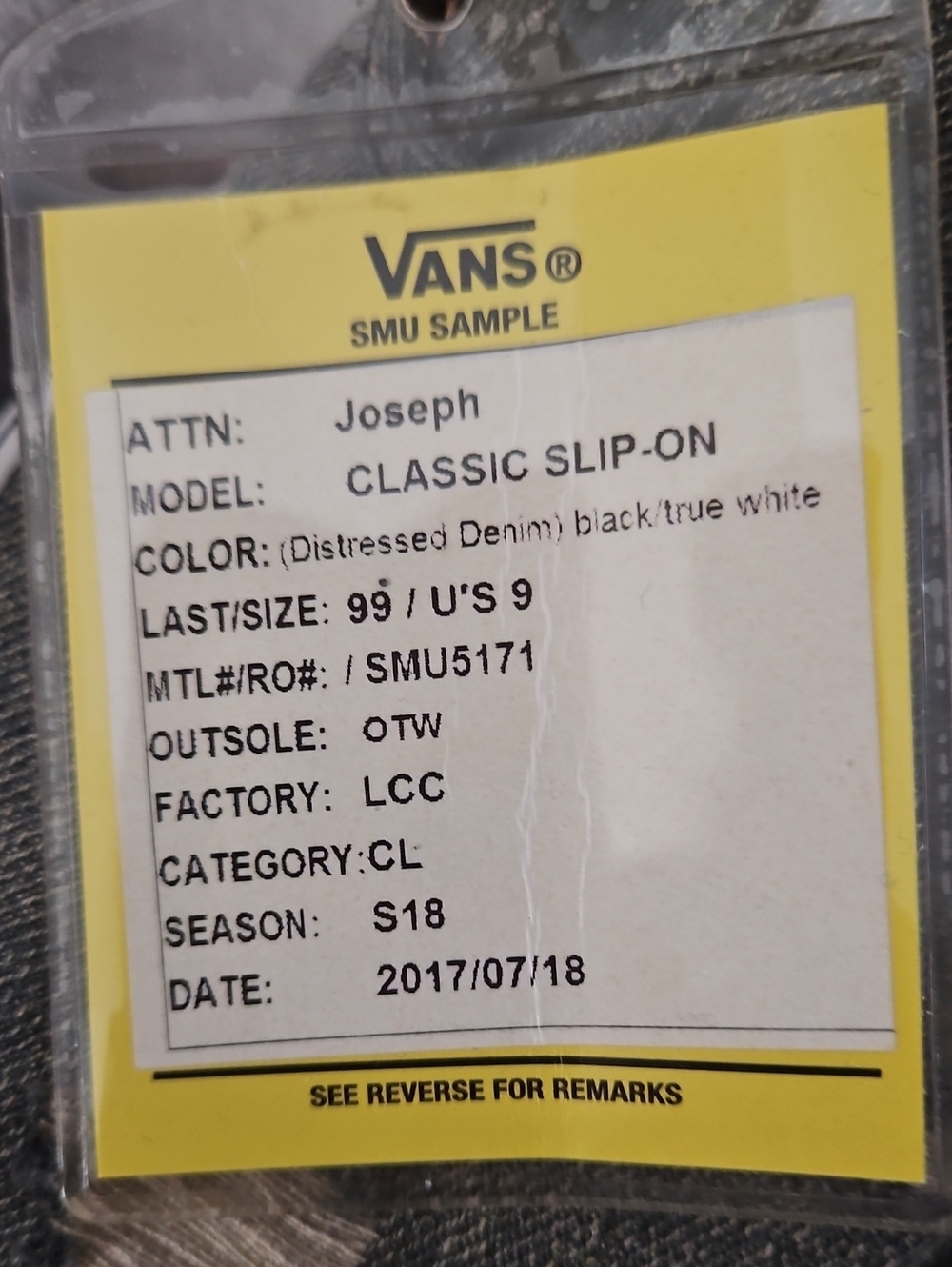 VANS SAMPLE IDEA FROM 2017 RARE - Picture 13 of 13
